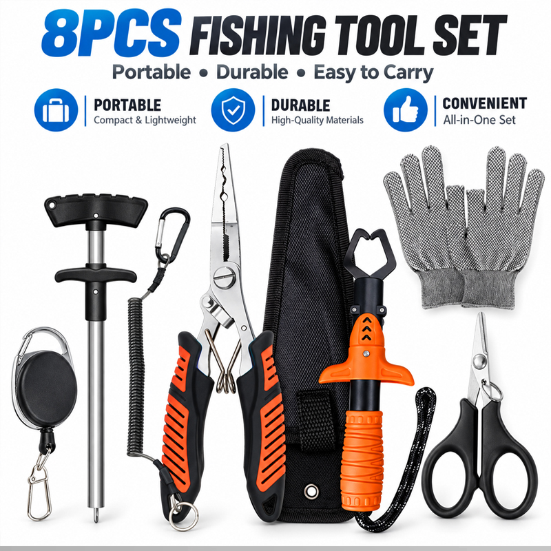 Fishing Equipment Cheap - Professionele multifunctionele visgereedschapset: vislipgrijper, haakverwijderaar, vislijnsnijder