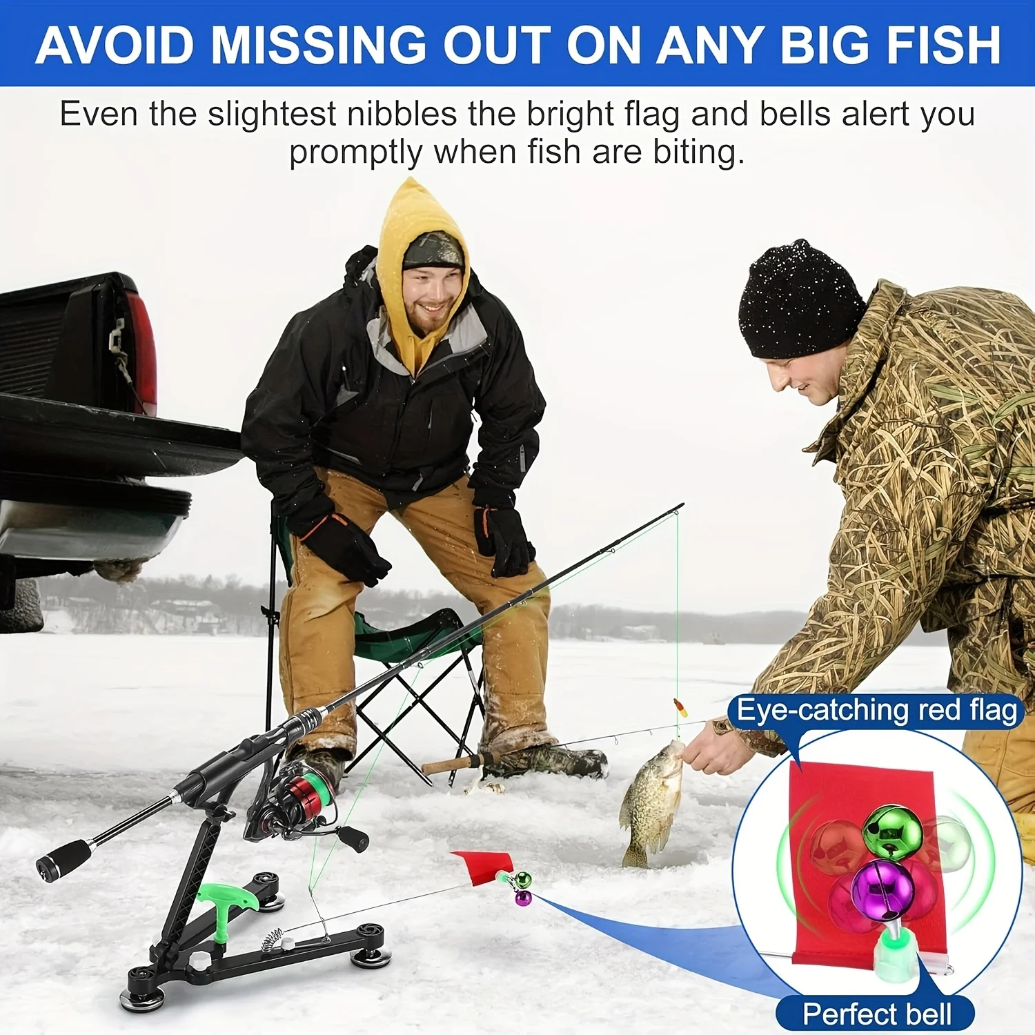 1 set ijsvishengelhouders – vi - Ice Fishing Tip Up recensie en prijs